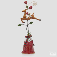 Decoro Renna EDG Con Piedistallo Led H.86 C5