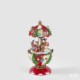 Carillon EDG Babbo Natale in slitta — altezza 17 cm